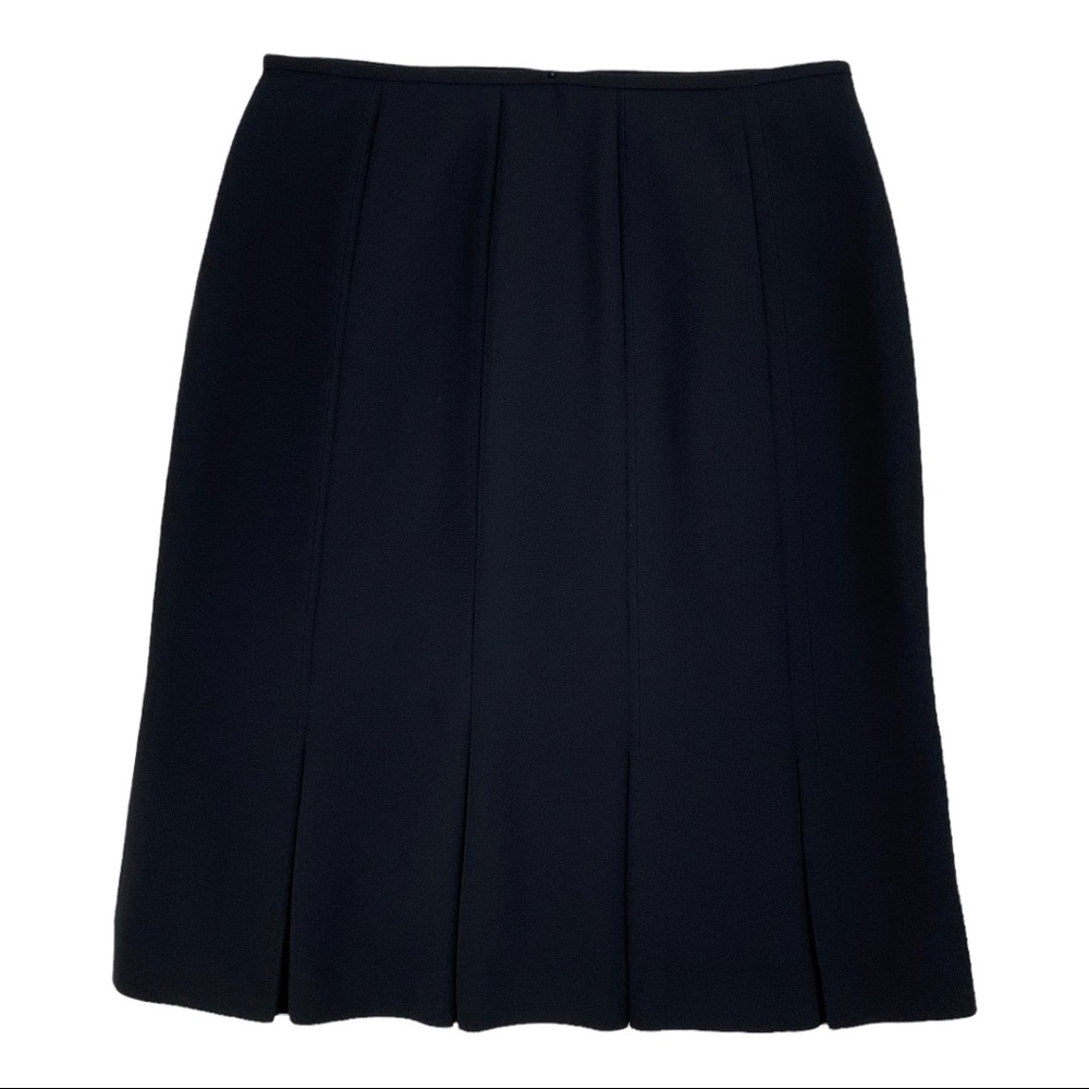 Jones Studio Separates Box Pleat Hem Black Skirt Size 10
